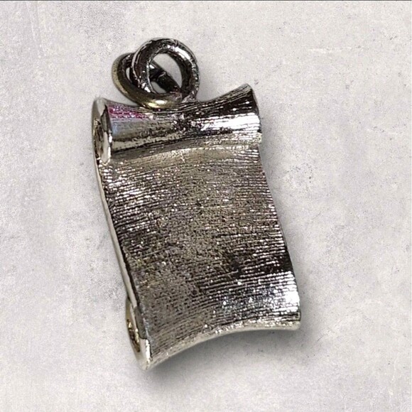 Vintage Sterling Silver Graduation Charms Set Owl w/ Red Eyes + Diploma Scroll - Picture 8 of 10